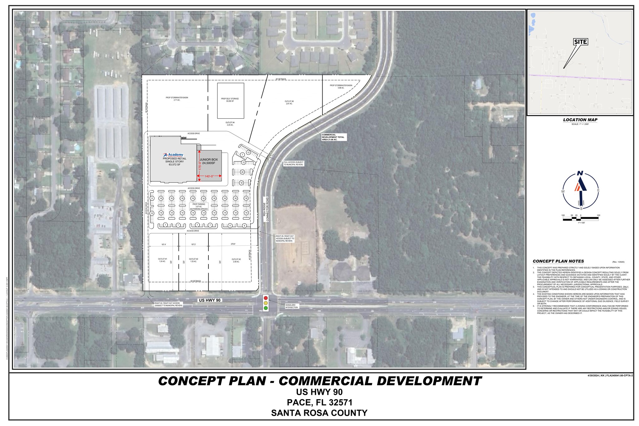 5240 Caroline Street, Pace, FL à louer Plan de site- Image 1 de 2