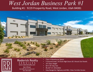 Plus de détails pour 9229 Prosperity Rd, West Jordan, UT - Industriel à louer