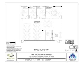 1701 E Lamar Blvd, Arlington, TX à louer Plan d’étage- Image 2 de 2