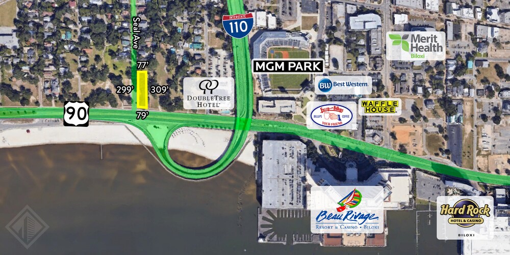 999 Beach Blvd, Biloxi, MS à vendre Aérien- Image 1 de 2