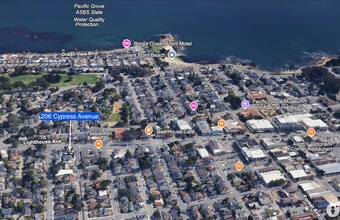 206 Cypress Ave, Pacific Grove, CA - Aerial  map view - Image1