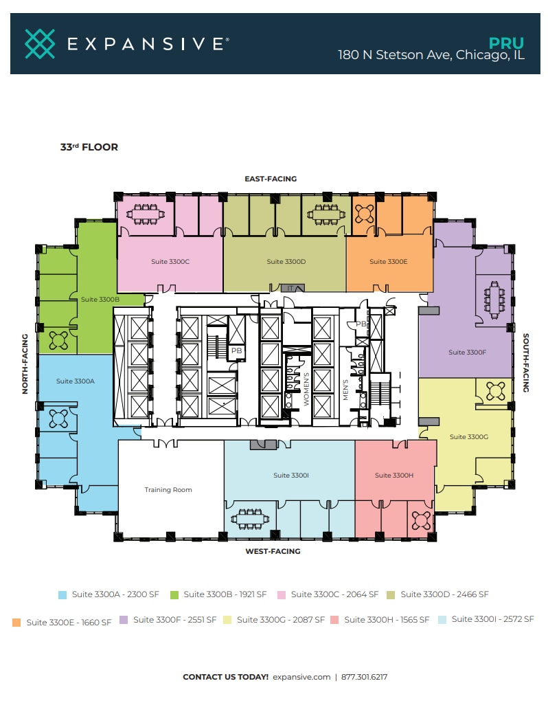 180 N Stetson Ave, Chicago, IL for lease Floor Plan- Image 1 of 1