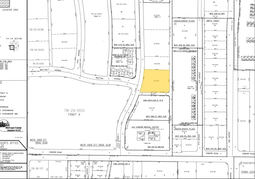 3601 N 5th Ave, Phoenix, AZ for sale - Plat Map - Image 2 of 25