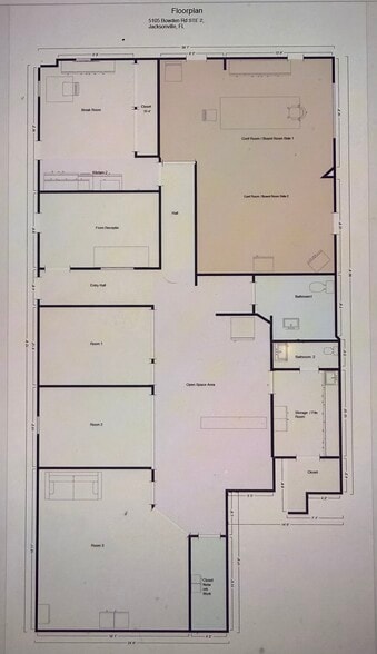 5105 Bowden Rd, Jacksonville, FL for lease - Floor Plan - Image 2 of 9