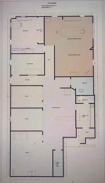 5105 Bowden Rd, Jacksonville, FL à louer - Plan d’étage - Image 2 de 9