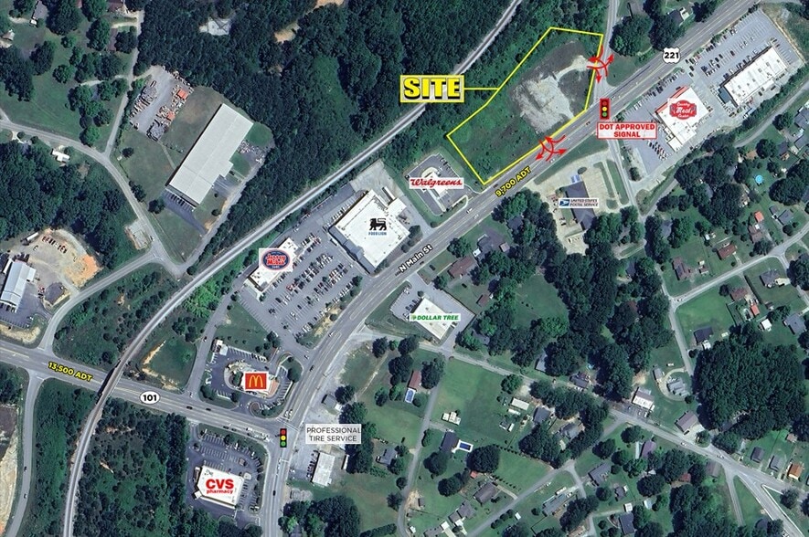 956 Main st, Woodruff, SC for lease - Aerial - Image 3 of 3