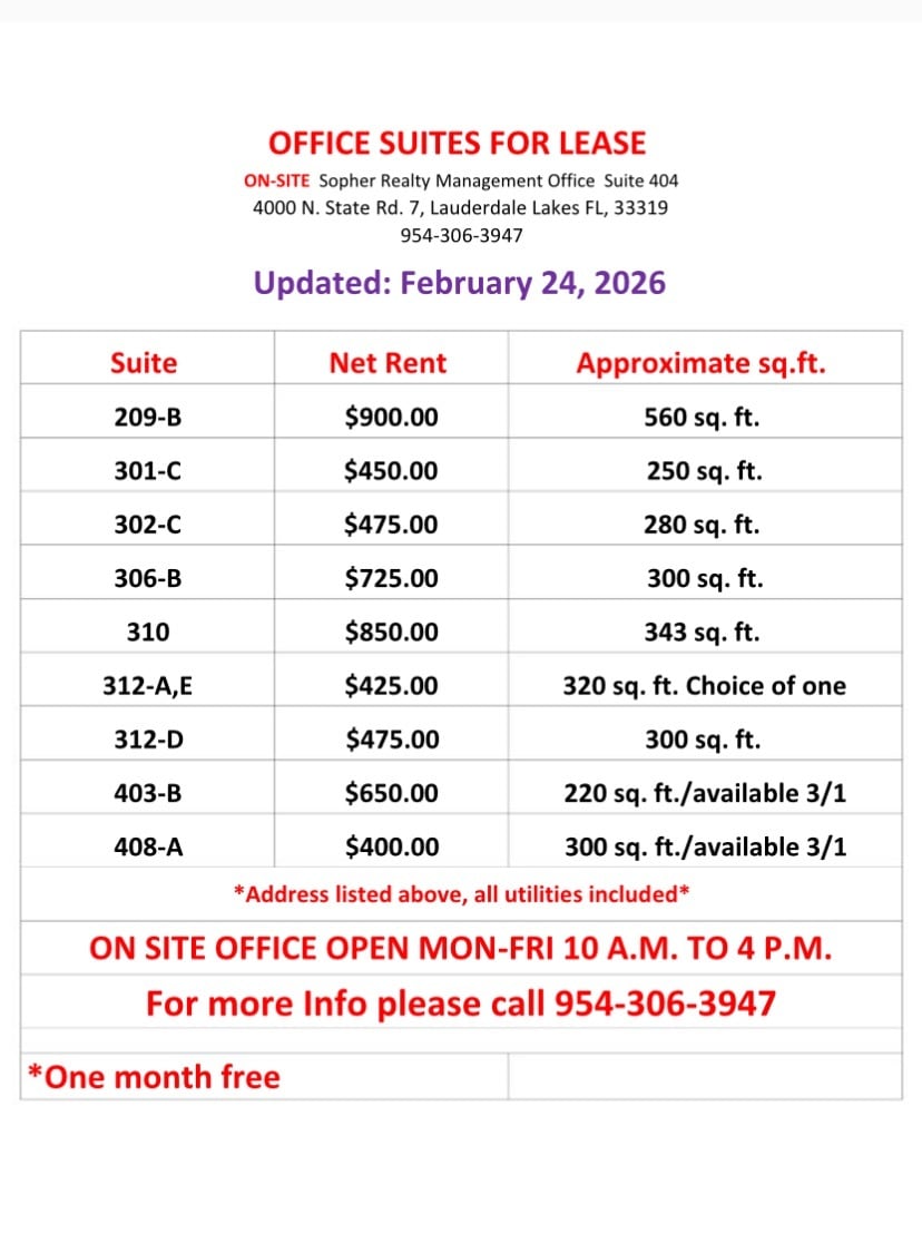 4000 N State Road 7, Lauderdale Lakes, FL for lease Interior Photo- Image 1 of 2