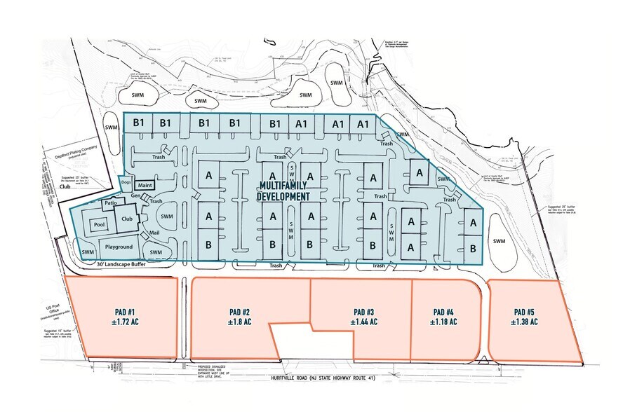 1279 Hurffville rd, Deptford, NJ for lease - Site Plan - Image 2 of 2