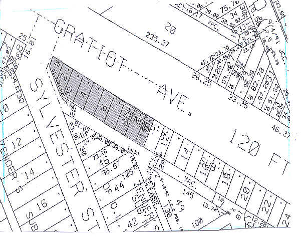 3652 Gratiot Ave, Detroit, MI for sale Plat Map- Image 1 of 1