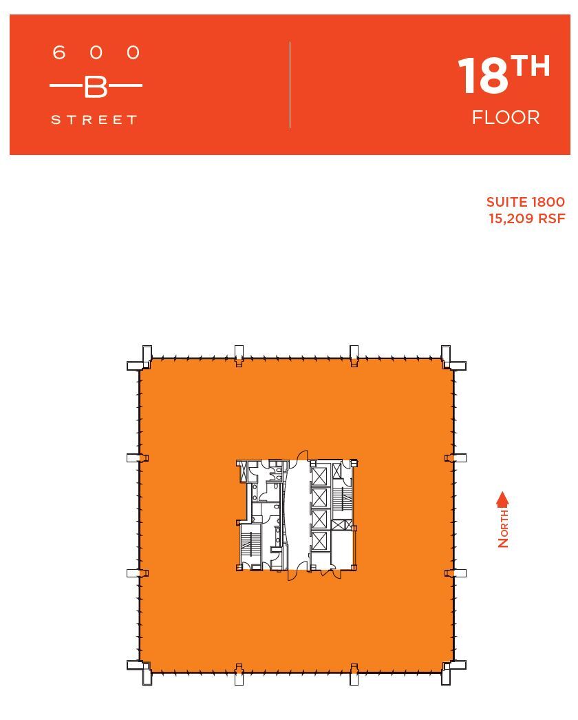 600 B St, San Diego, CA à louer Plan d  tage- Image 1 de 1