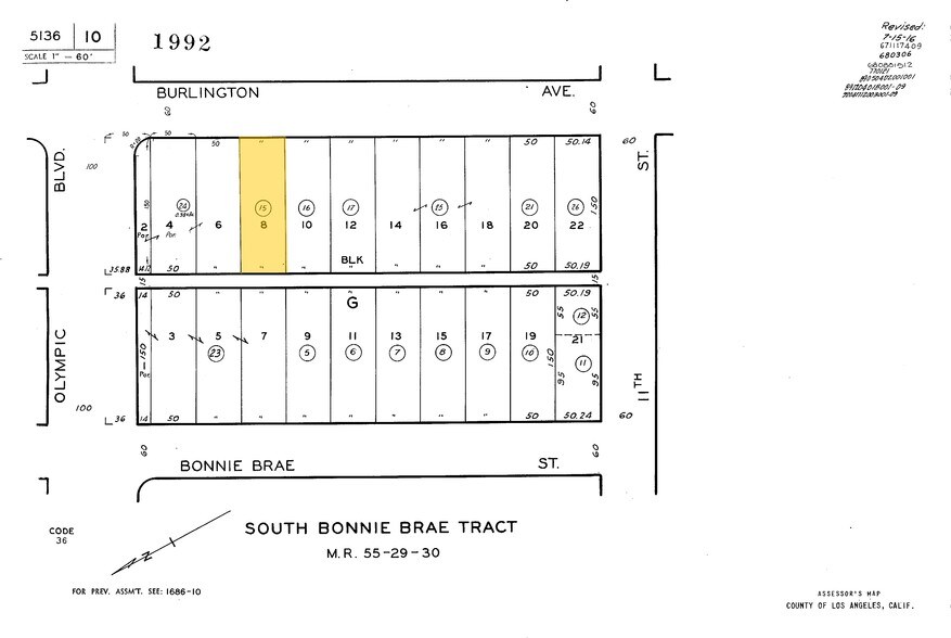 1017 S Burlington Ave, Los Angeles, CA à vendre - Plan cadastral - Image 3 de 3