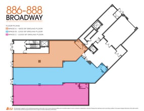 888 Broadway, Brooklyn, NY à louer Plan d’étage- Image 2 de 2