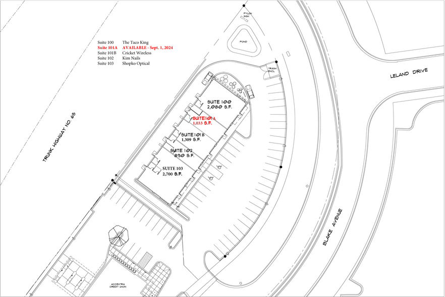 1629-1649 Blake Ave, Albert Lea, MN à louer - Plan de site - Image 2 de 10