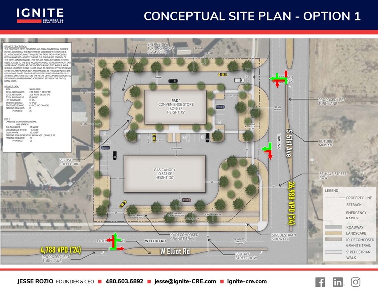 NWC of 51st Ave & Elliott Rd, Laveen, AZ for lease - Site Plan - Image 3 of 6