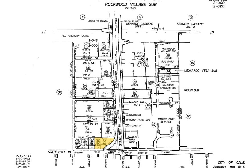 211 W Birch St, Calexico, CA à louer - Plan cadastral - Image 3 de 3