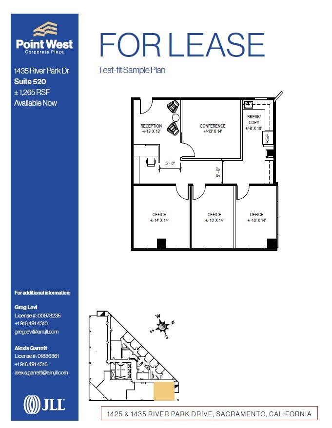 1435 River Park Dr, Sacramento, CA for lease Floor Plan- Image 1 of 1