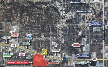 650 Hwy 412 W, Siloam Springs, AR - AERIAL  map view