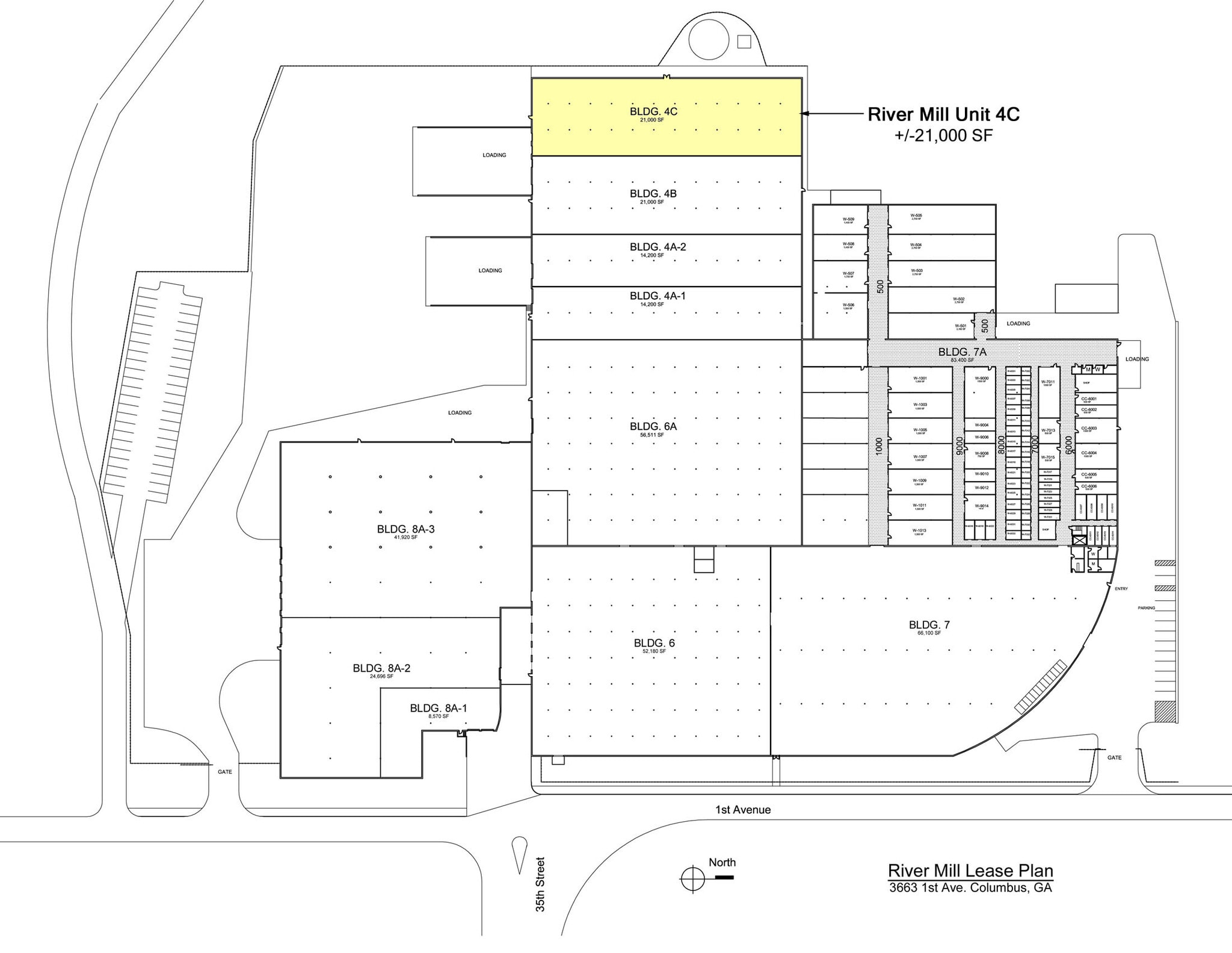 3715 1st Ave, Columbus, GA à louer Plan d’étage- Image 1 de 1