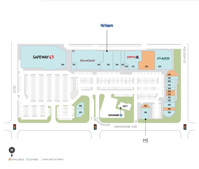 2400-2580 Arapahoe Ave, Boulder, CO à louer - Plan de site - Image 3 de 12