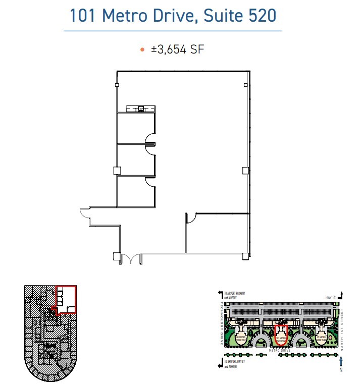 83-101 Metro Dr, San Jose, CA à louer Plan d’étage- Image 1 de 1