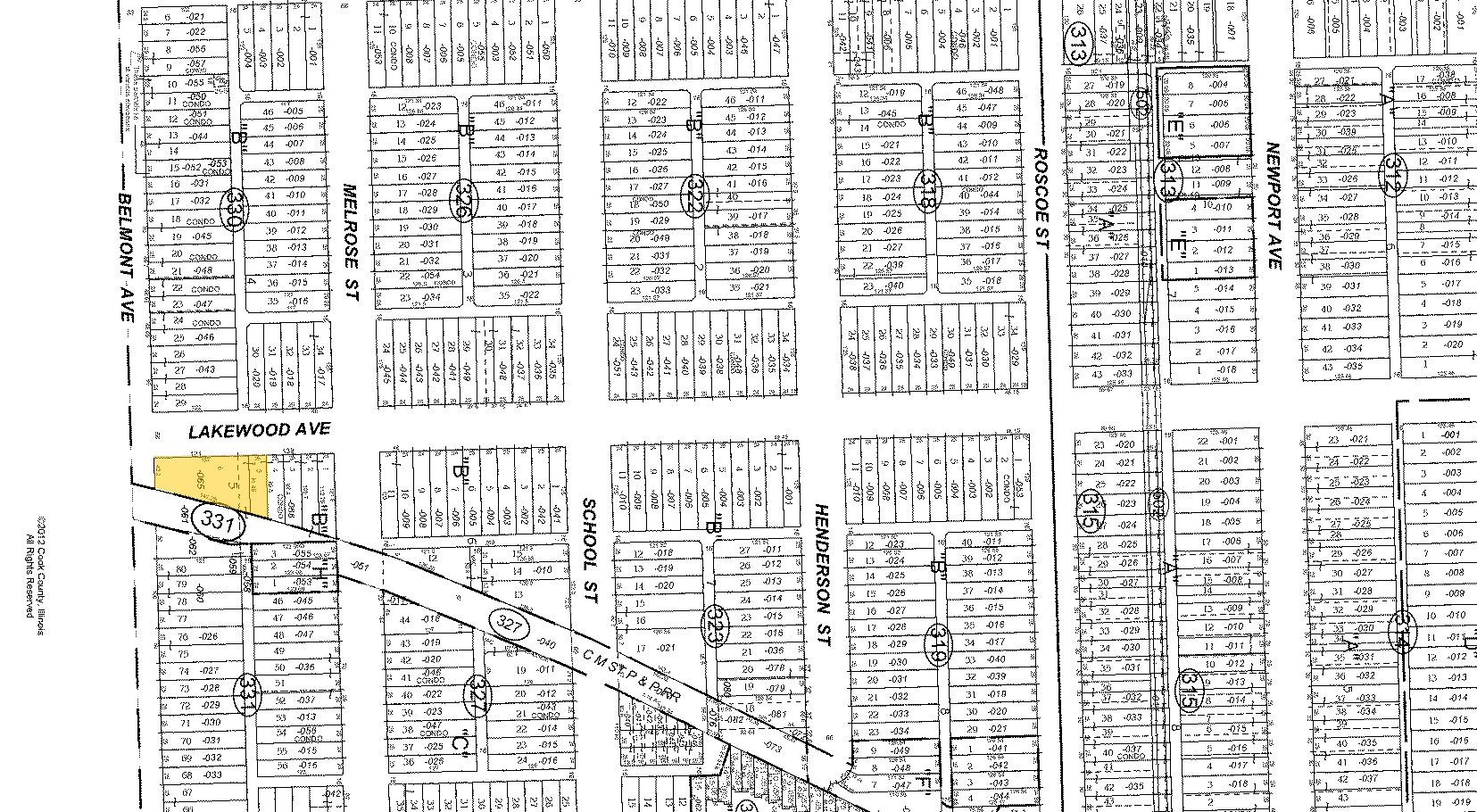 1258 W Belmont Ave, Chicago, IL à vendre Plan cadastral- Image 1 de 1