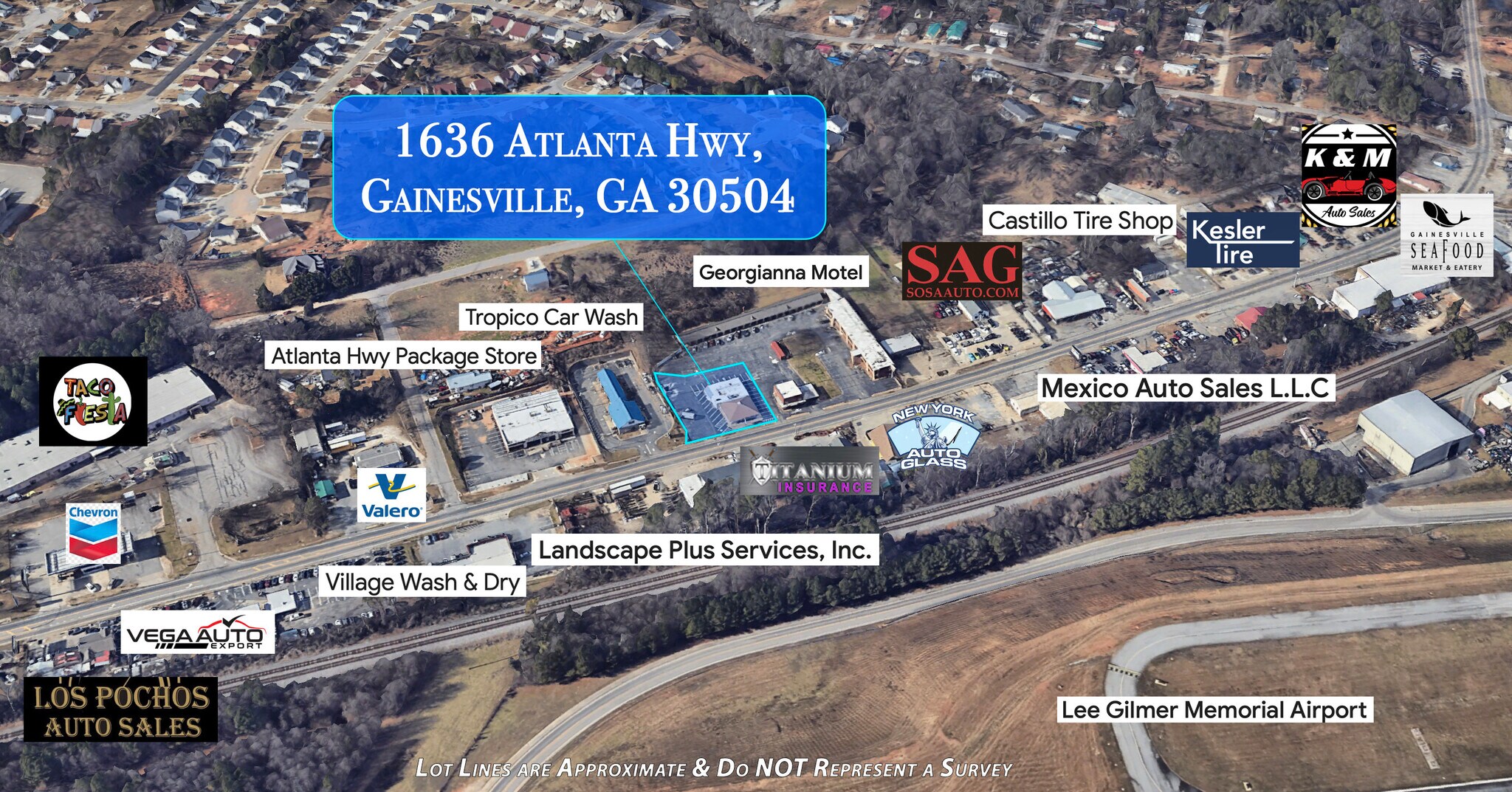 1636 Atlanta Hwy, Gainesville, GA for sale Aerial- Image 1 of 23