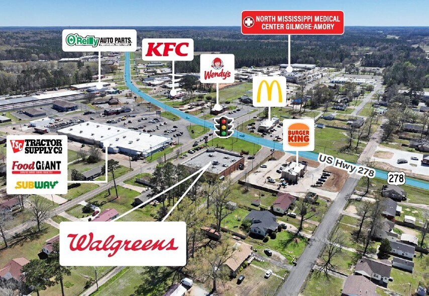 805 Highway 278 E, Amory, MS à vendre - Photo du bâtiment - Image 2 de 5