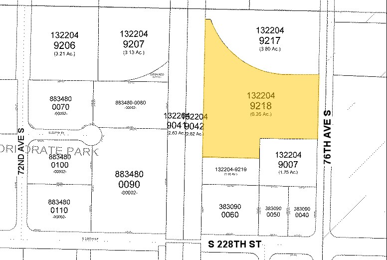 22445 76th Ave S, Kent, WA for lease - Plat Map - Image 2 of 4