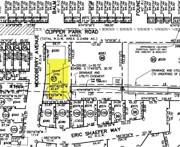 2081 Clipper Park Rd, Baltimore, MD for sale - Plat Map - Image 1 of 1