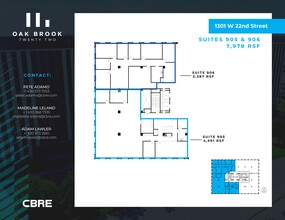 1301 W 22nd St, Oak Brook, IL for lease Floor Plan- Image 2 of 2