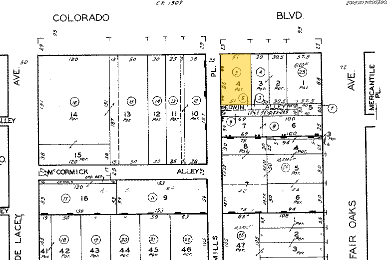 24-26 W COLORADO Blvd, Pasadena, CA à vendre Plan cadastral- Image 1 de 1