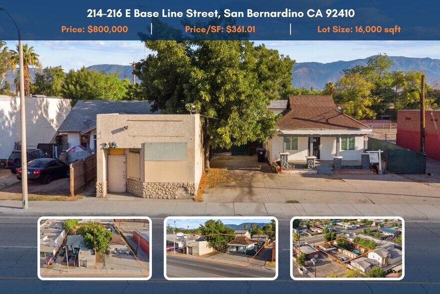 214-216 E Base Line St, San Bernardino, CA à vendre - Photo du bâtiment - Image 1 de 8
