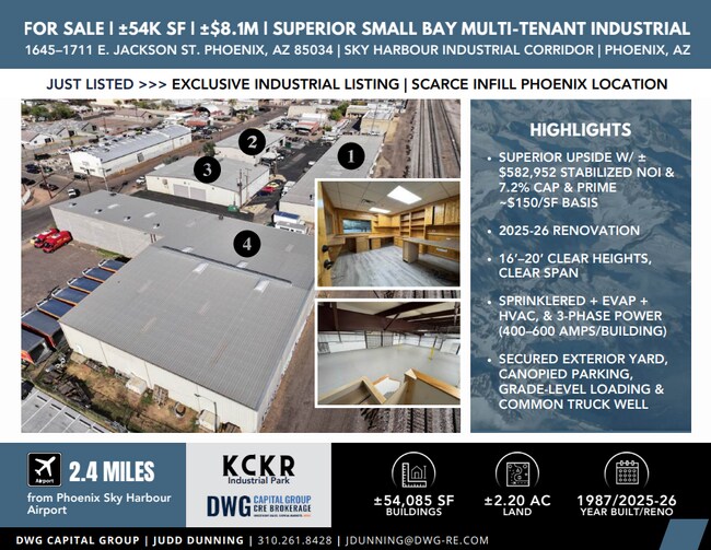 More details for 1645-1711 E Jackson St, Phoenix, AZ - Industrial for Sale