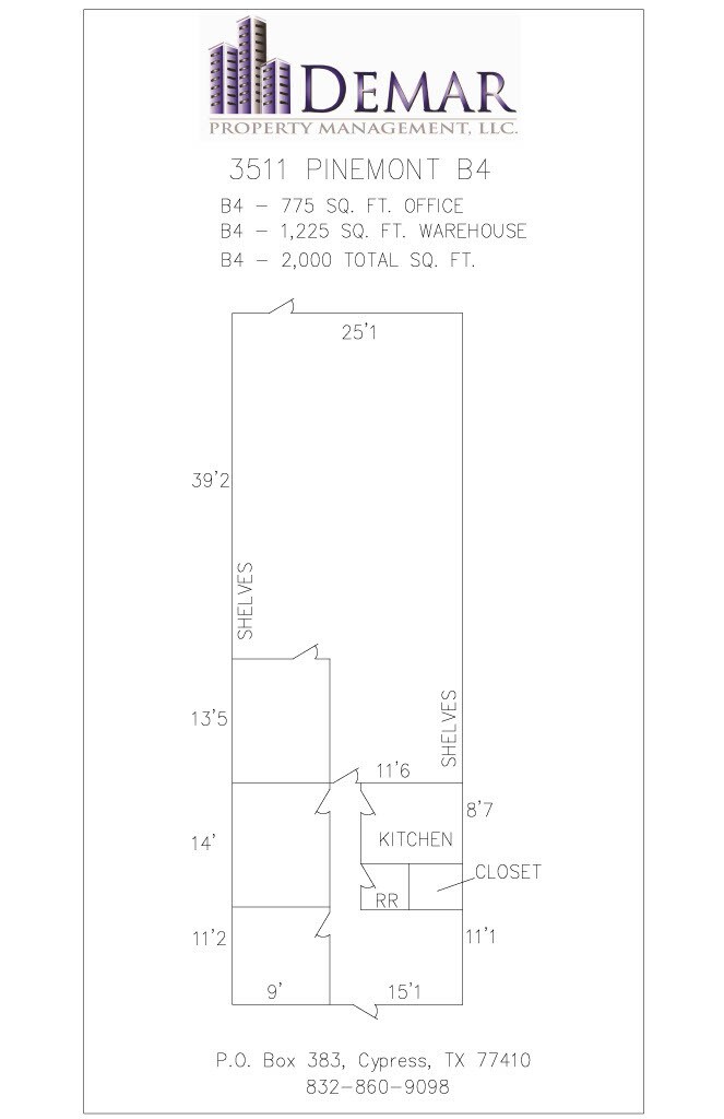 3511 Pinemont Dr, Houston, TX for lease Floor Plan- Image 1 of 1