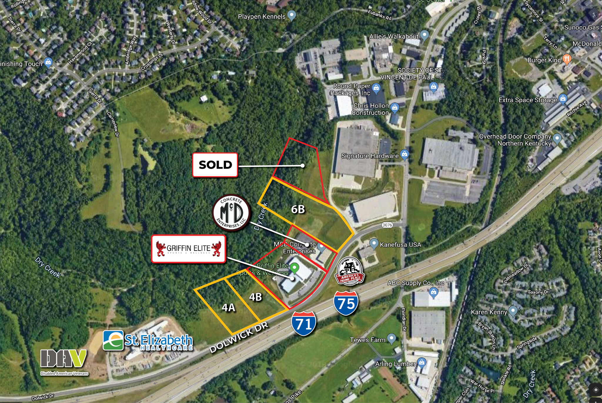 660 Dolwick Rd, Erlanger, KY for sale Aerial- Image 1 of 2