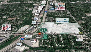 9361-9369 W 75th St, Overland Park, KS - AERIAL map view