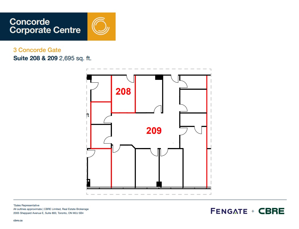 3 Concorde Gate, Toronto, ON for lease Floor Plan- Image 1 of 1