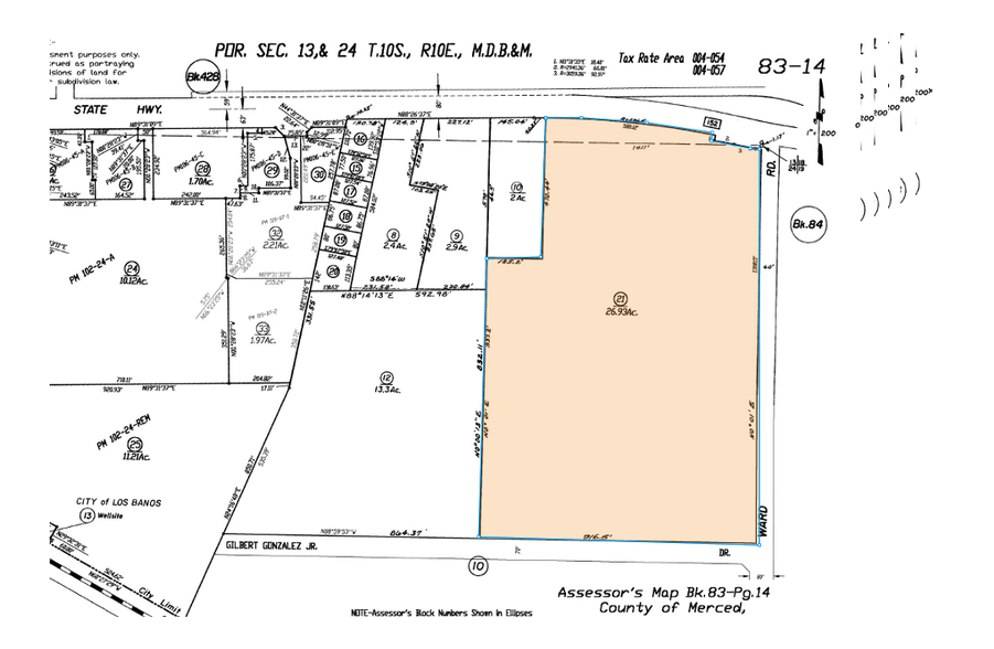 California 152, Los Banos, CA for sale - Plat Map - Image 3 of 4