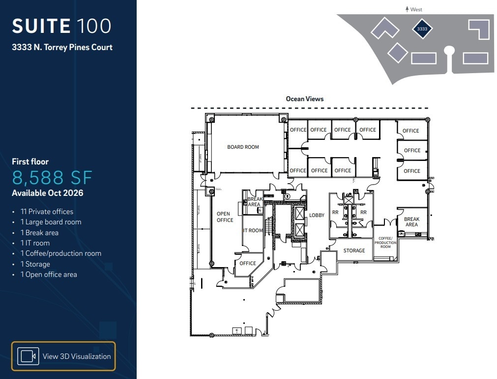 3333 N Torrey Pines Ct, La Jolla, CA for lease Floor Plan- Image 1 of 1