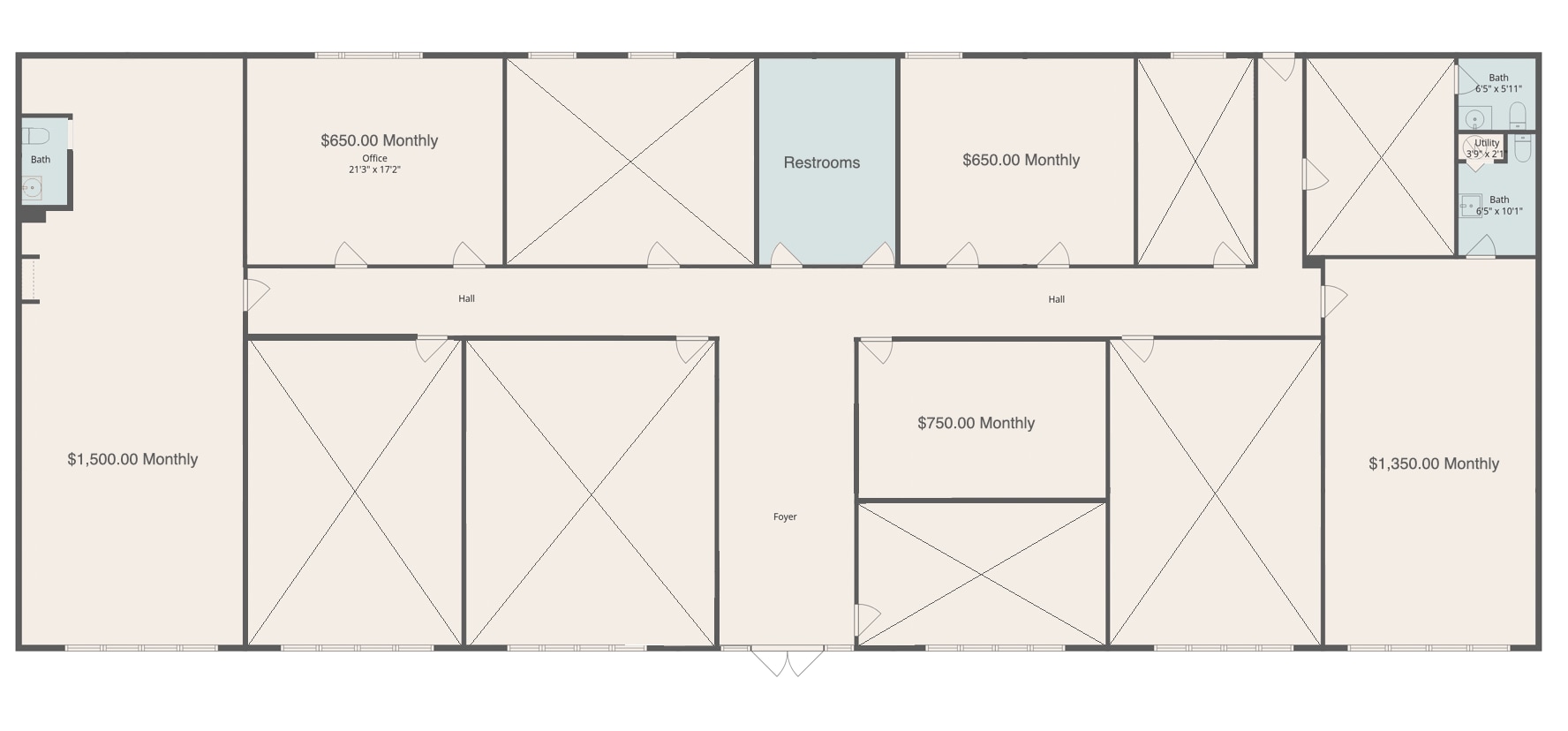 4815-4817 E Busch Blvd, Tampa, FL for lease Floor Plan- Image 1 of 1