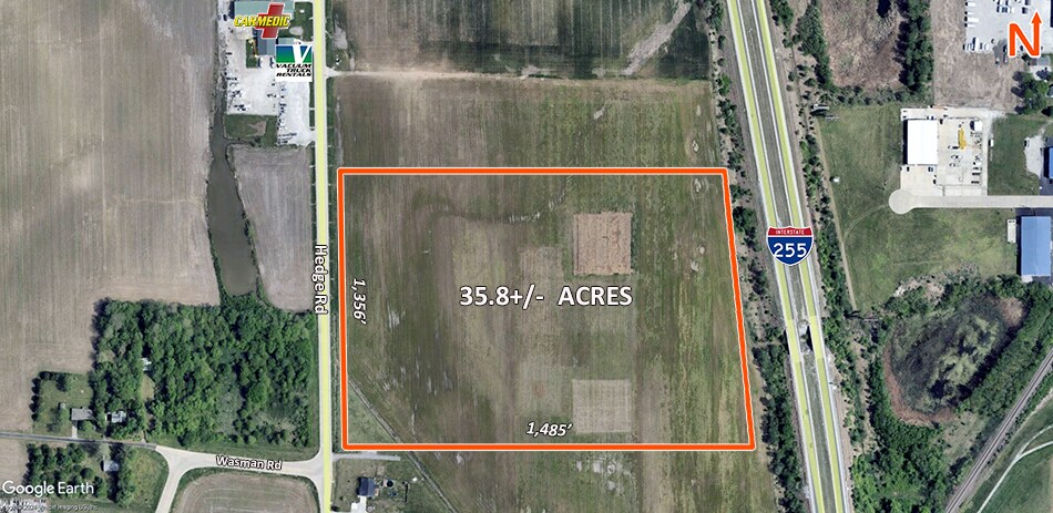 Hedge 35.8 Acre Development, Roxana, IL à vendre Photo du bâtiment- Image 1 de 3
