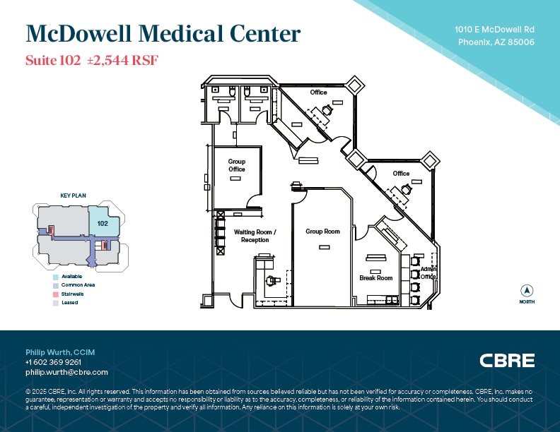 1010 E McDowell Rd, Phoenix, AZ for lease Floor Plan- Image 1 of 1