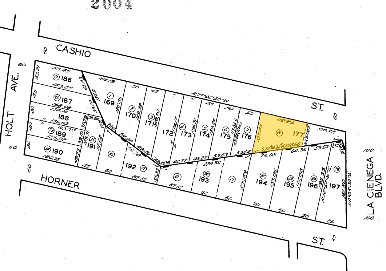 8508 Cashio St, Los Angeles, CA à vendre Plan cadastral- Image 1 de 1