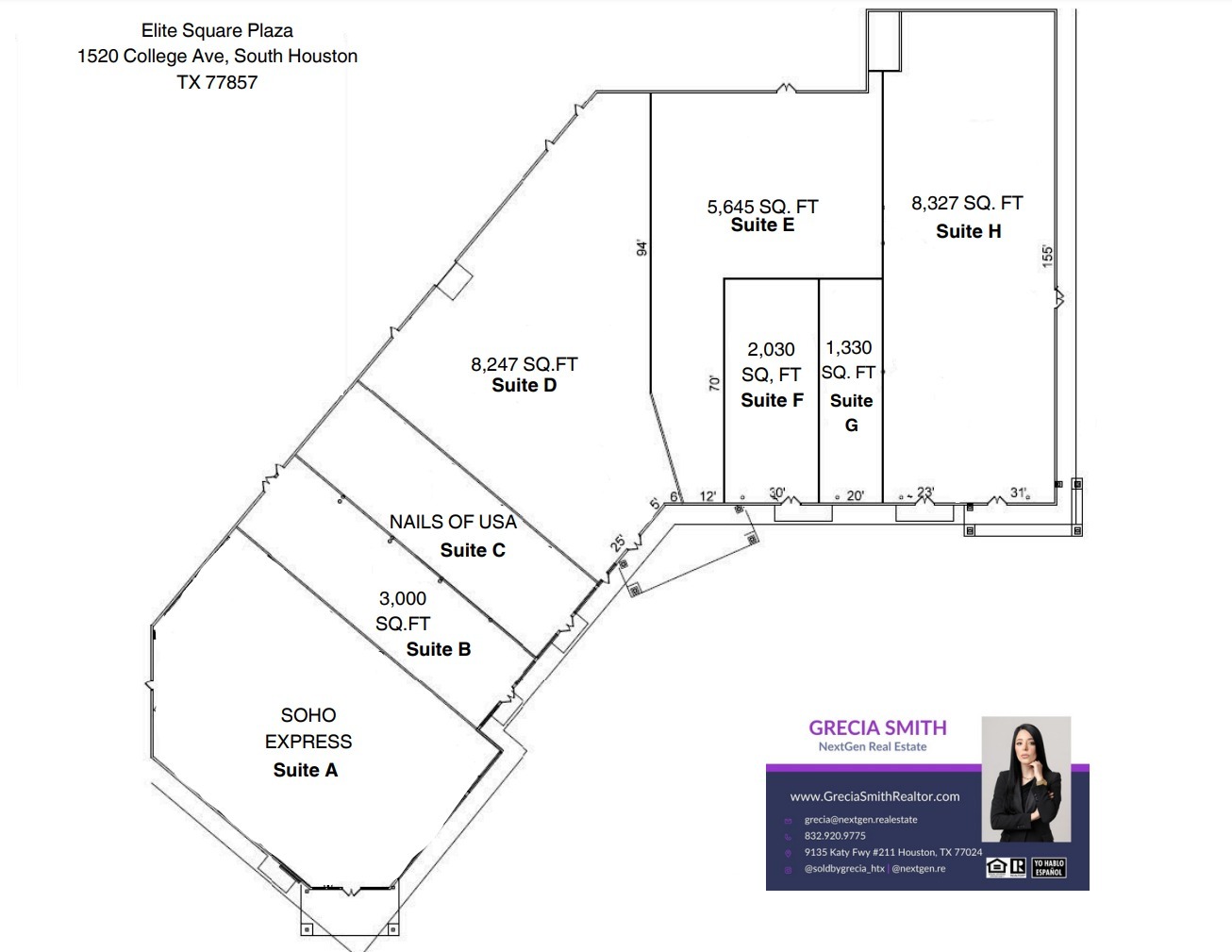 1520 College Ave, South Houston, TX à louer Plan d’étage- Image 1 de 1