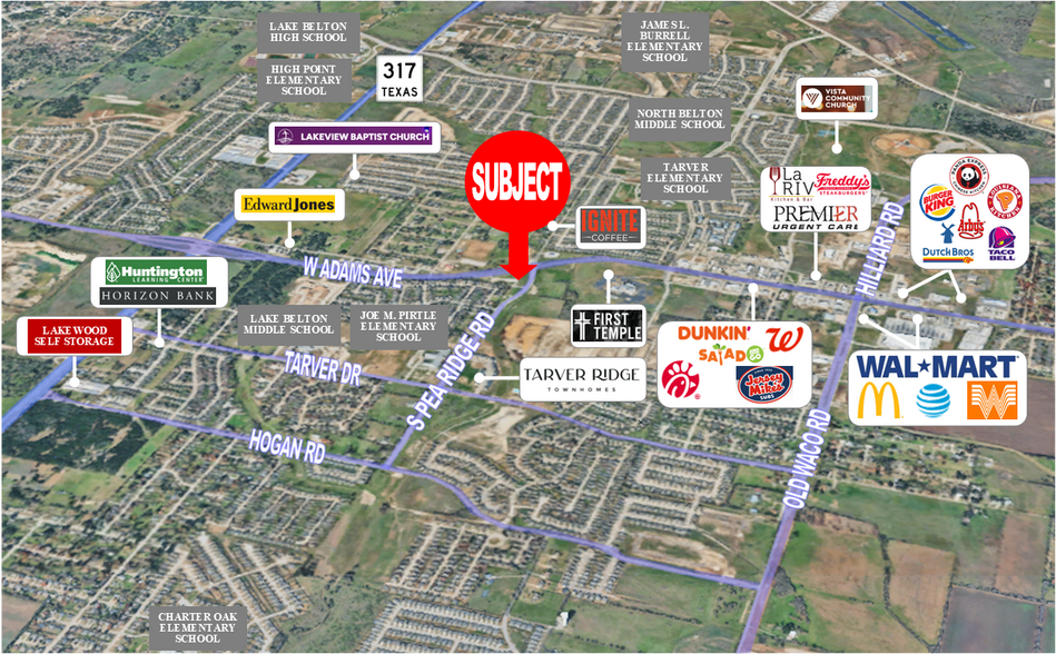 8307 W Adams Ave, Temple, TX for lease - Aerial - Image 2 of 6