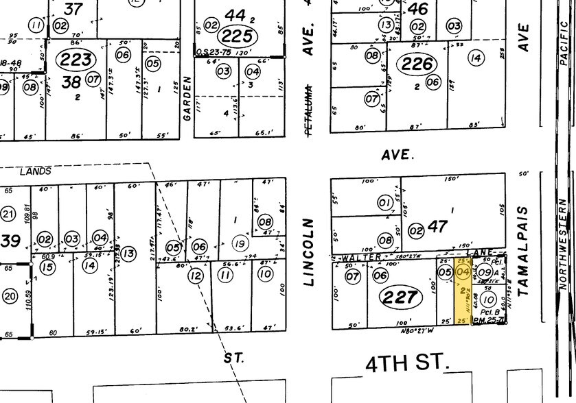 714-716 4th St, San Rafael, CA à louer - Plan cadastral - Image 2 de 9