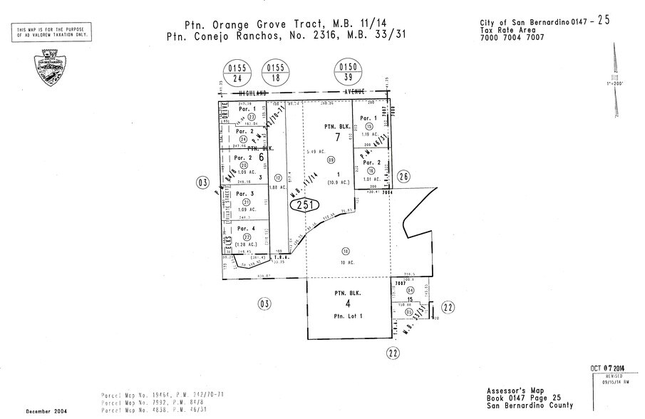 1275 E Highland Ave, San Bernardino, CA à louer - Plan cadastral - Image 2 de 5