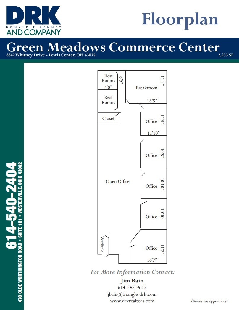 8840-8884 Whitney Dr, Lewis Center, OH à louer Plan d’étage- Image 1 de 1