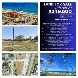 Plus de détails pour 70 SW 1st Ct, Deerfield Beach, FL - Vente au détail à vendre