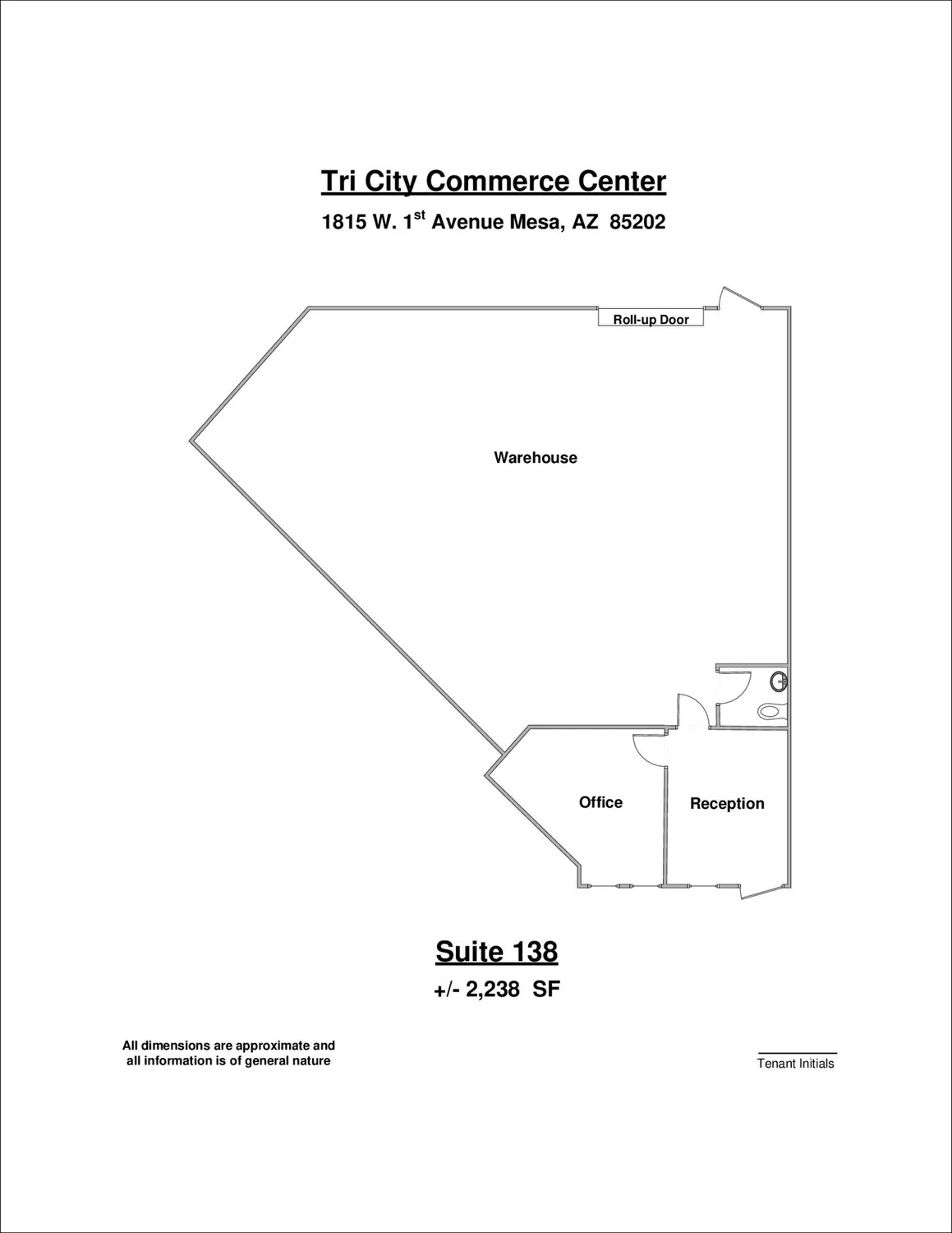 1815 W 1st Ave, Mesa, AZ for lease Floor Plan- Image 1 of 1